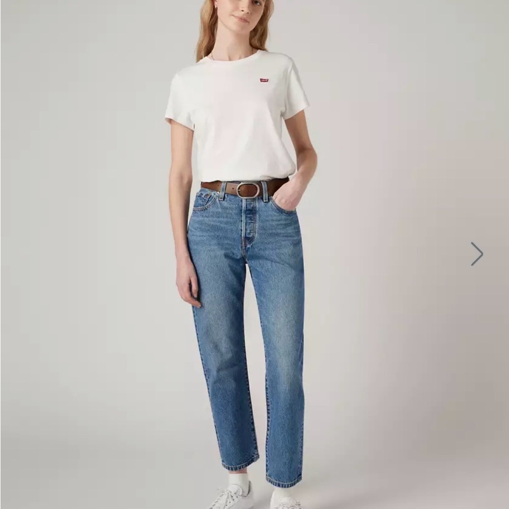 Levi's 501 Blue Ankle Crop Jeans Denim 31 X 26